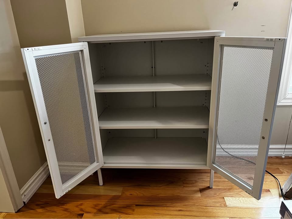 Eddison Mesh 2-Door Accent Storage Cabinet