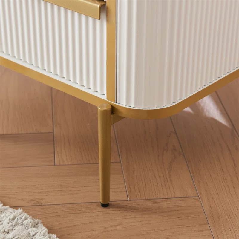 End Table/Nightstand with Marbleized Desktop & Smart Charging Station