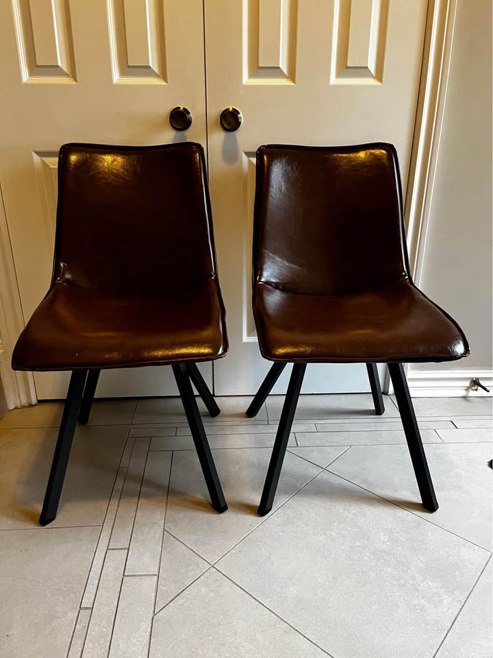 Leather Dining Chairs (Set of 2)