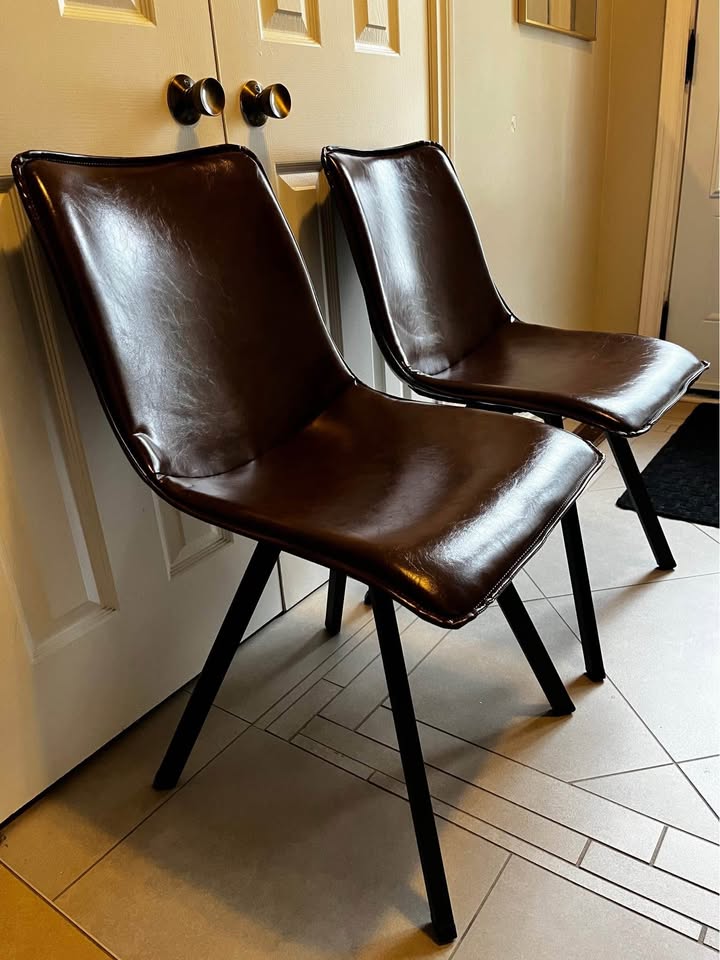 Leather Dining Chairs (Set of 2)