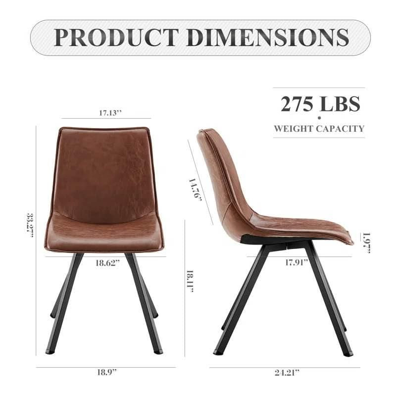 Leather Dining Chairs (Set of 2)