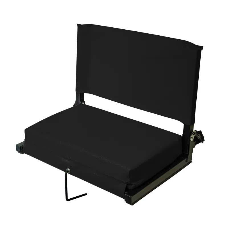 Black Folding Stadium Seat with Cushions – Extra Padded Comfort