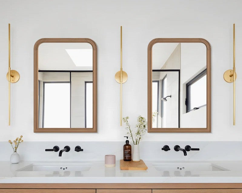Set of Ancell Solid Wood Rectangle Mirrors – Farmhouse Style