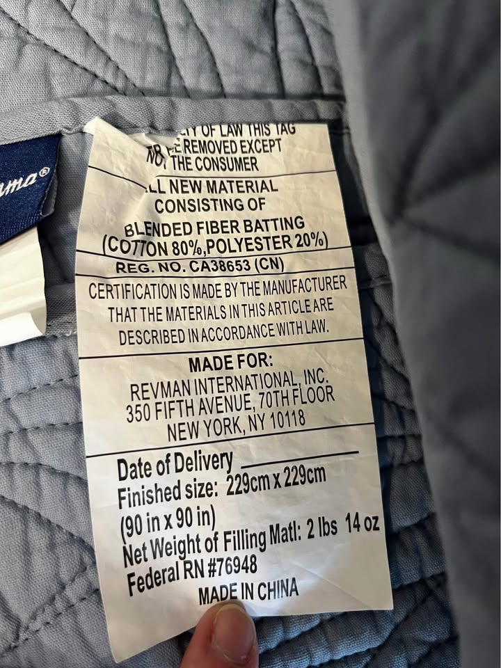 Tommy Bahama Costa Sera Stitch Reversible Cotton Quilt – Blue (Full/Queen)