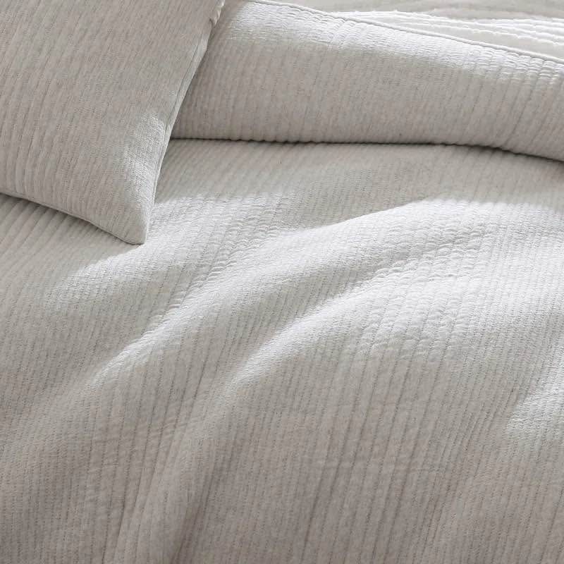 DKNY Full/Queen Ribbed Cotton Blend Duvet Cover Set