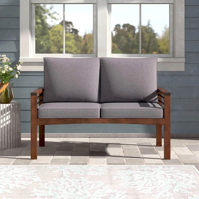 Piatto 48'' Acacia Outdoor Loveseat