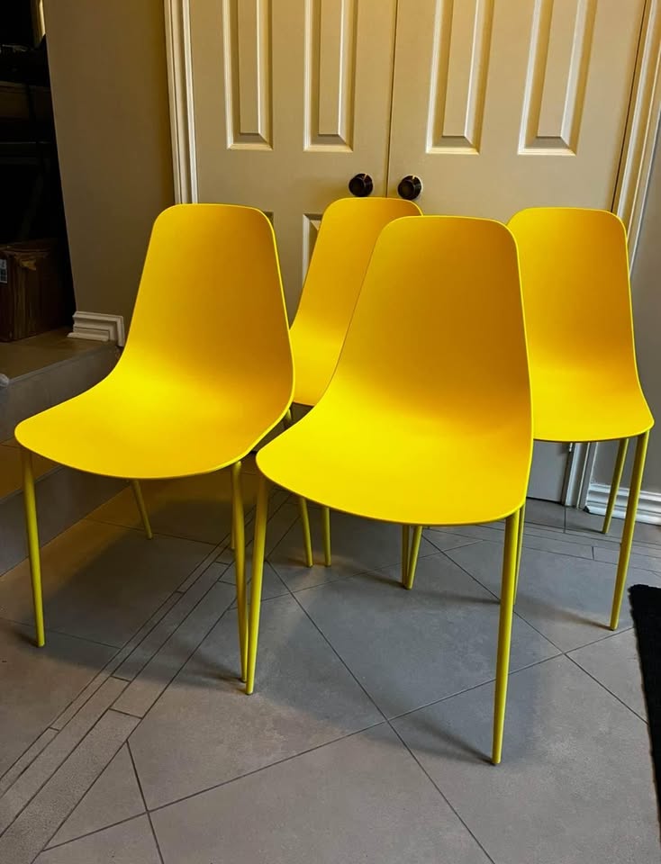 Daisy Yellow Dining Chairs (Set of 4)