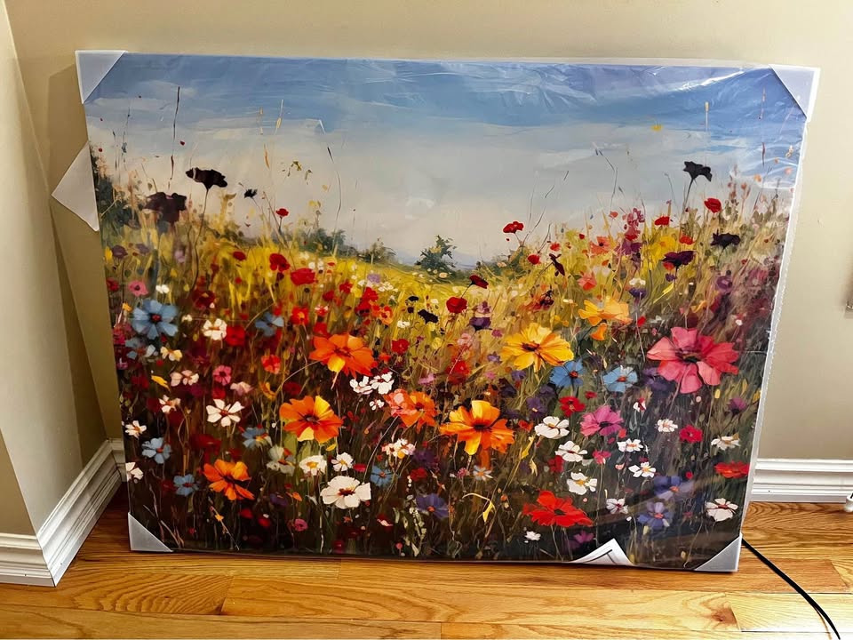 Colorful Wildflowers Meadow Blooms – Premium Canvas Wall Art