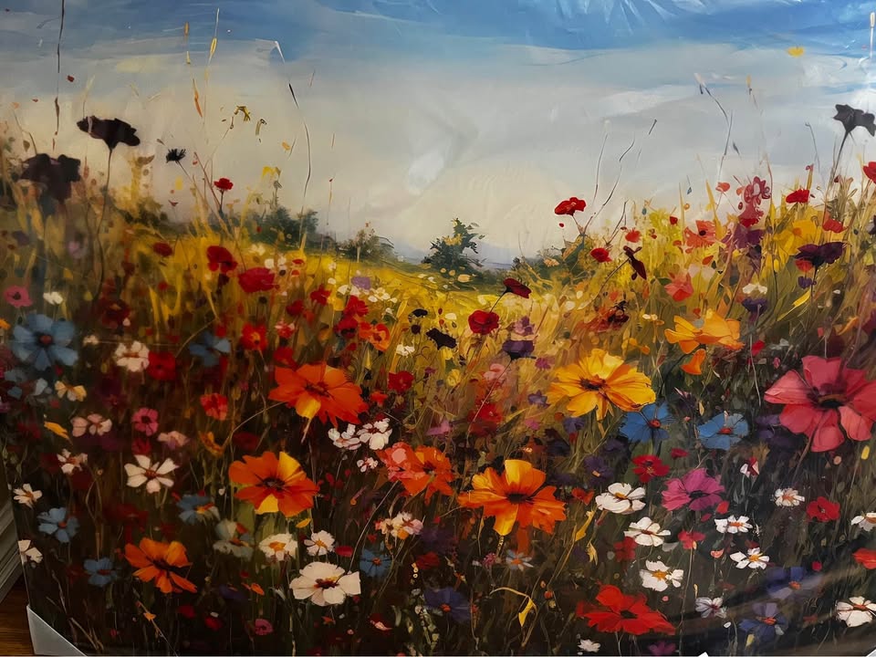 Colorful Wildflowers Meadow Blooms – Premium Canvas Wall Art