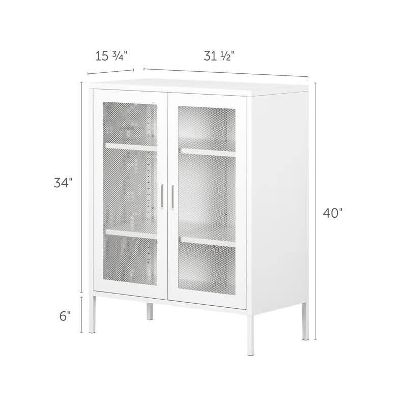 Eddison Mesh 2-Door Accent Storage Cabinet