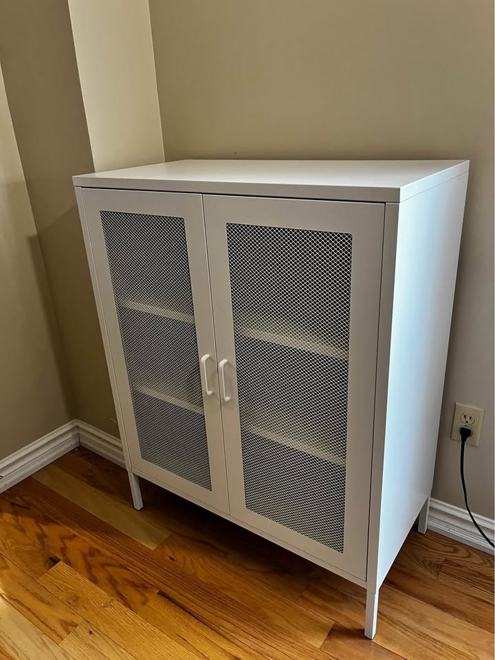 Eddison Mesh 2-Door Accent Storage Cabinet