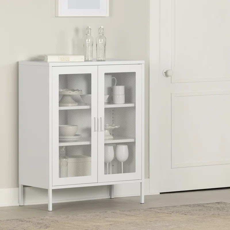 Eddison Mesh 2-Door Accent Storage Cabinet