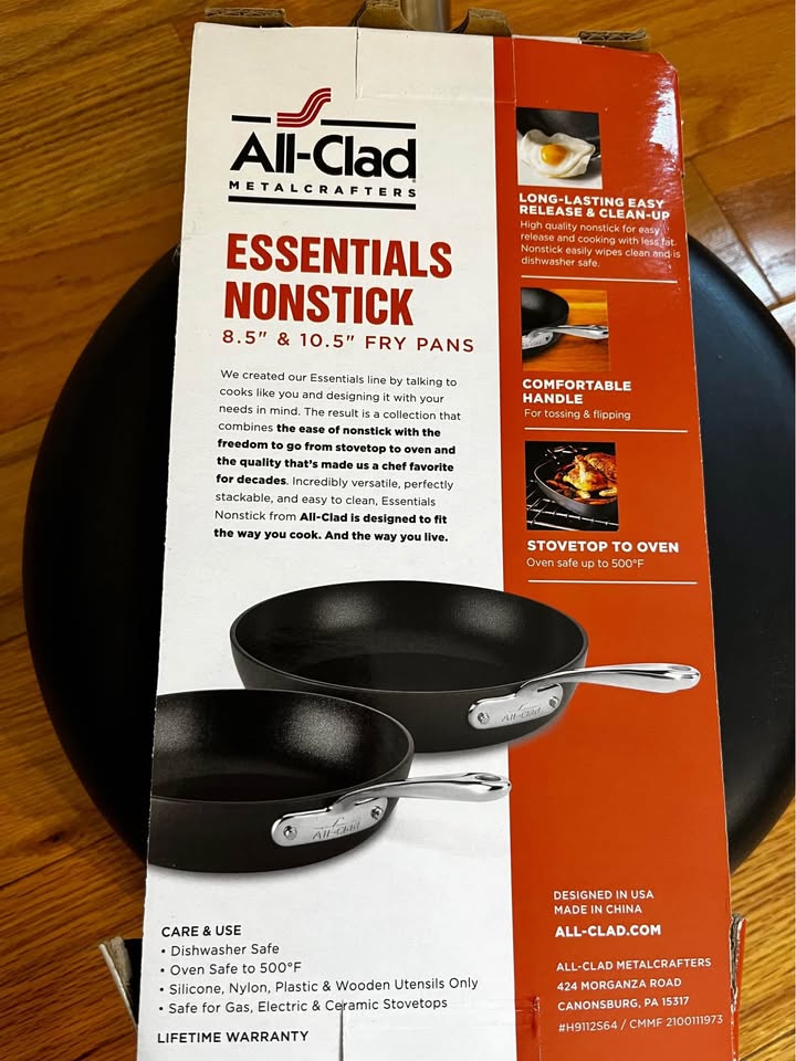 All-Clad Essentials 2-Piece Nonstick Frying Pan Set