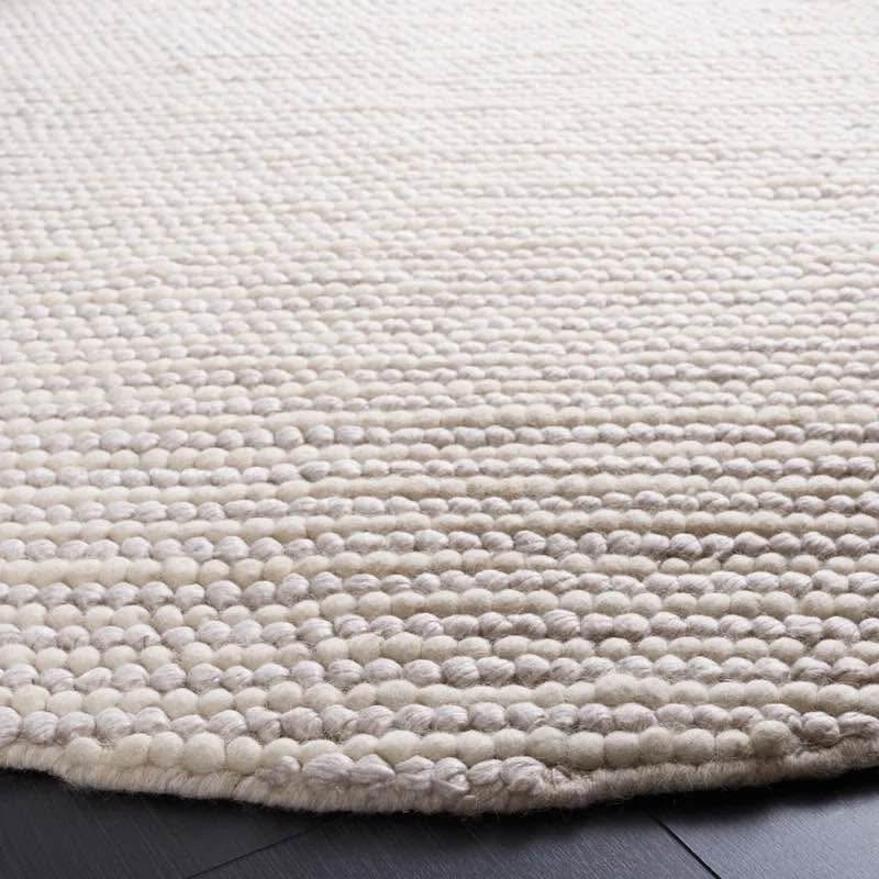 Handwoven Ivory/Beige Area Rug – Modern & Textured