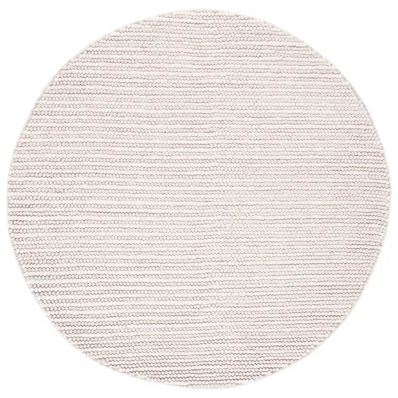 Handwoven Ivory/Beige Area Rug – Modern & Textured