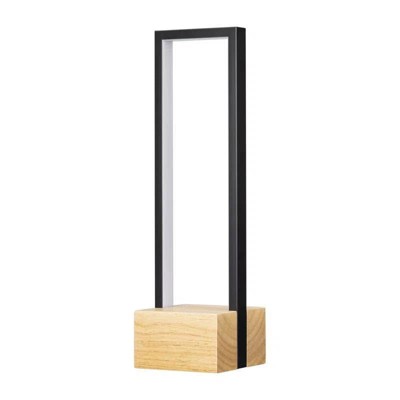 Brentnie Wooden Base Dimmable Touch-Control Table Lamp