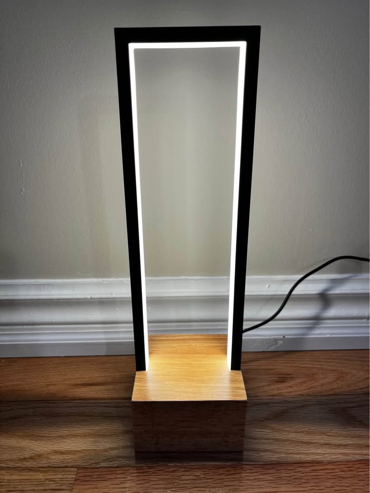 Brentnie Wooden Base Dimmable Touch-Control Table Lamp