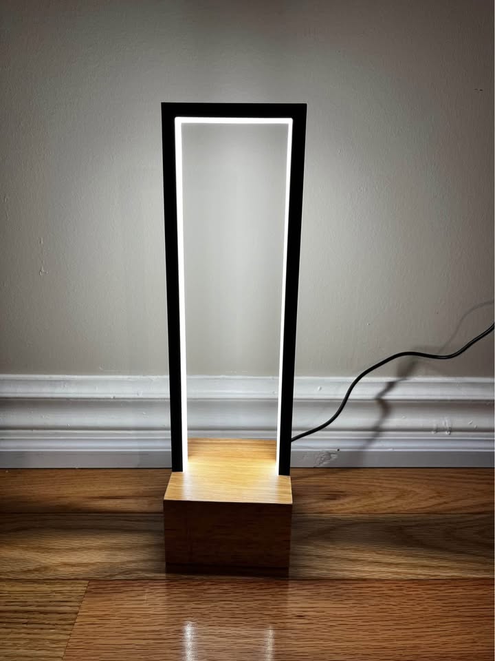 Brentnie Wooden Base Dimmable Touch-Control Table Lamp