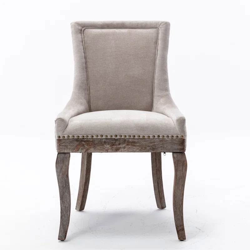 Linen Upholstered Parsons Dining Chair (Set of 2)