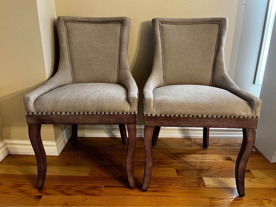 Linen Upholstered Parsons Dining Chair (Set of 2)