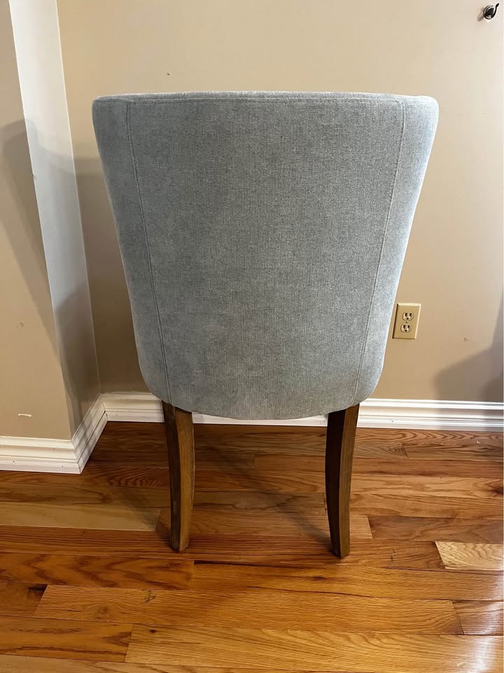 Grey Wingback Accent Chair