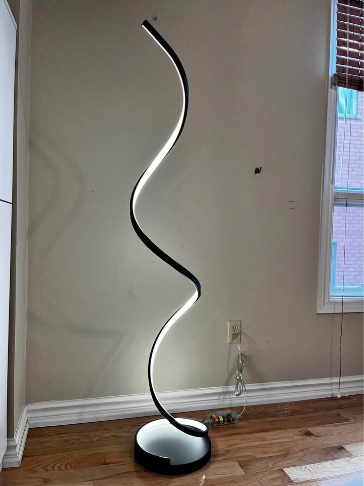 Taquan 63" Spiral LED Floor Lamp