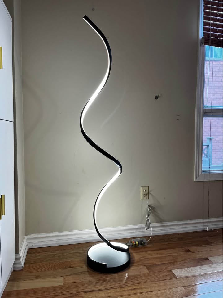 Taquan 63" Spiral LED Floor Lamp