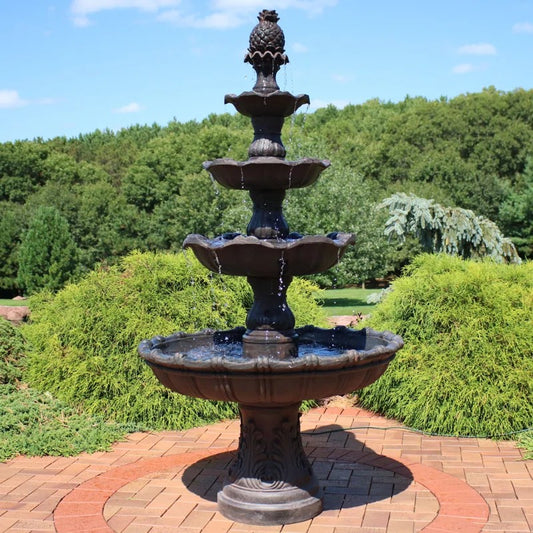 Keltner Weather-Resistant Floor Fountain (As-Is – No Water Pump, Cosmetic Damage)