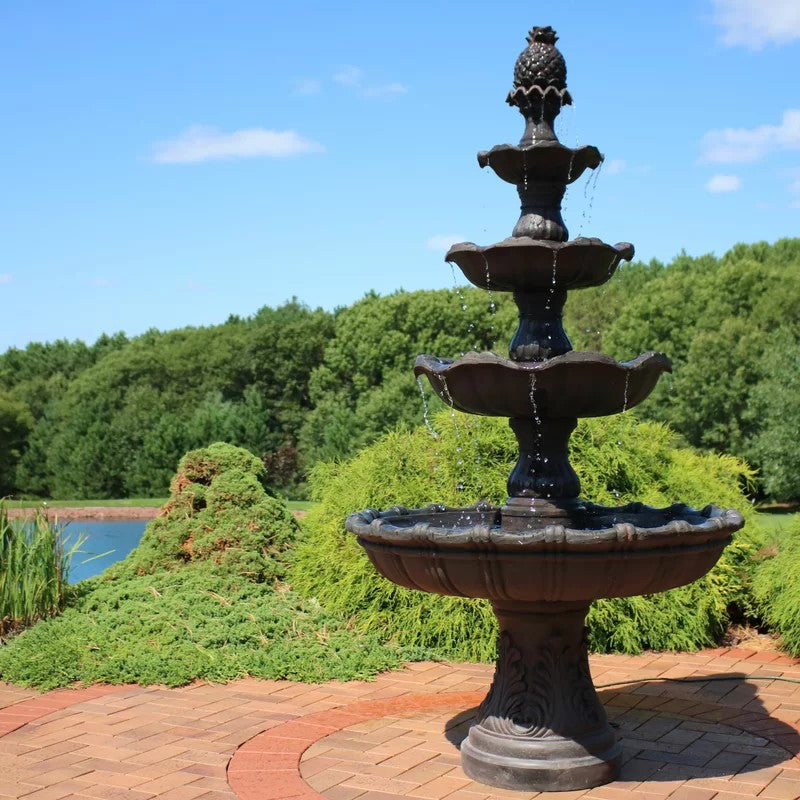 Keltner Weather-Resistant Floor Fountain (As-Is – No Water Pump, Cosmetic Damage)