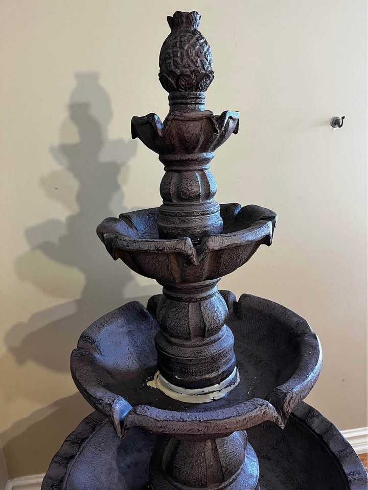 Keltner Weather-Resistant Floor Fountain (As-Is – No Water Pump, Cosmetic Damage)