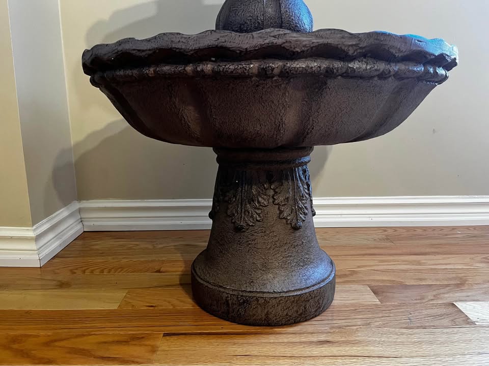 Keltner Weather-Resistant Floor Fountain (As-Is – No Water Pump, Cosmetic Damage)