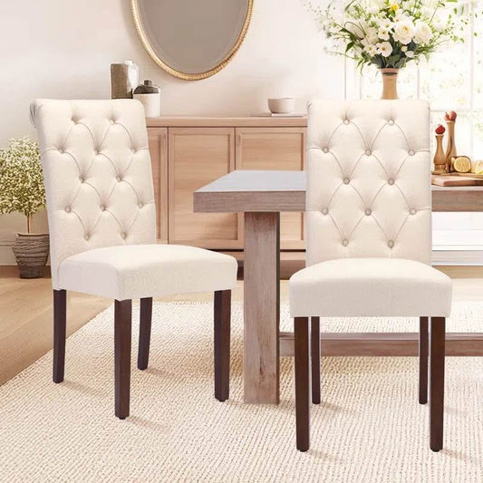 Artemisia Tufted Upholstered Wooden Dining Chairs (Set of 2)