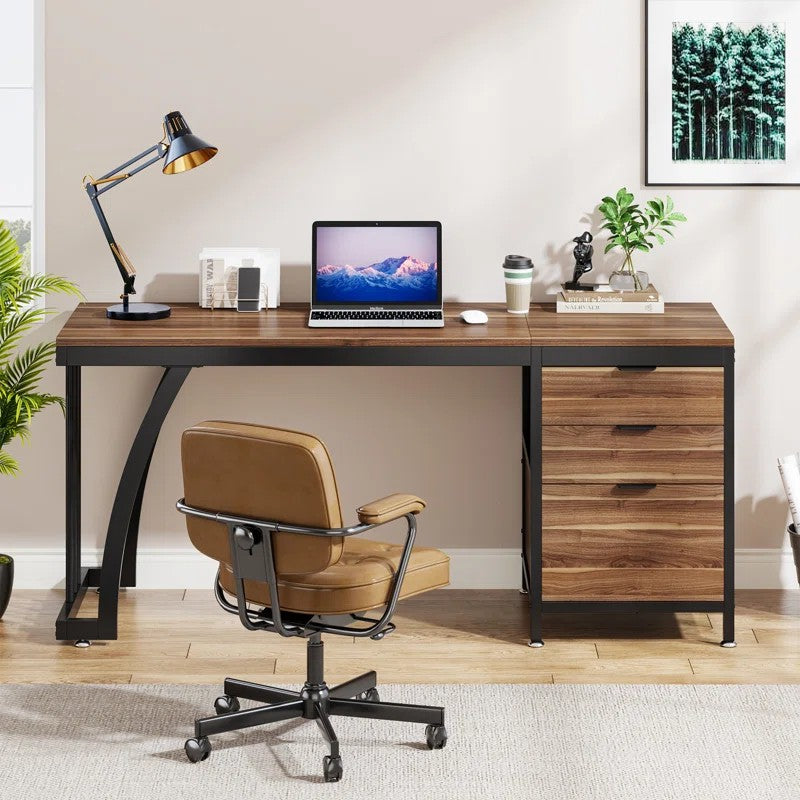 Syasia 59'' Computer Desk with 3 Drawers – Minor Cosmetic Damage