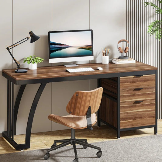 Syasia 59'' Computer Desk with 3 Drawers – Minor Cosmetic Damage