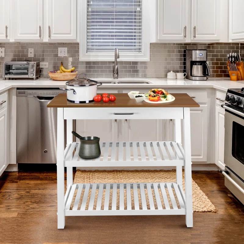 Herriott 40" Solid Wood Kitchen Prep Table