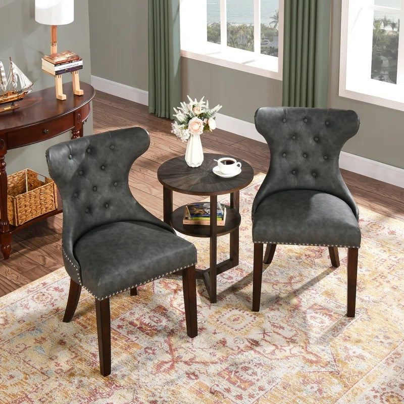 Saphron Tufted Side Chair Dining Chair (Set of 2) – Fully Assembled & Elegant