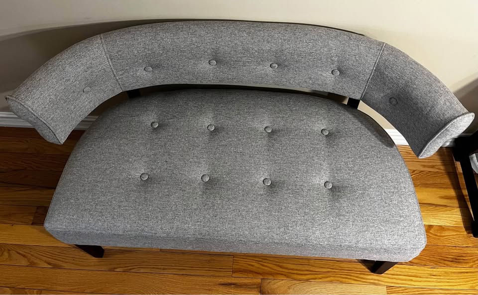 Bodee 51'' Upholstered Settee - Light Grey