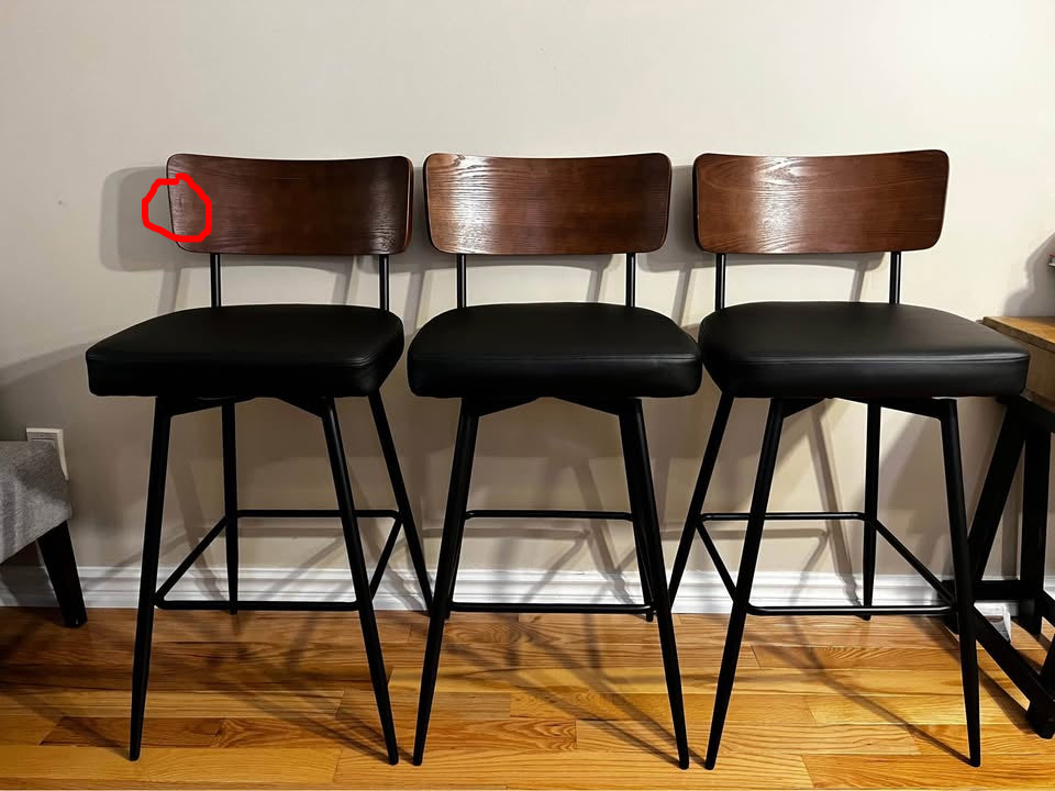 Set of 3 Swivel Bar Stools – 29" Seat Height