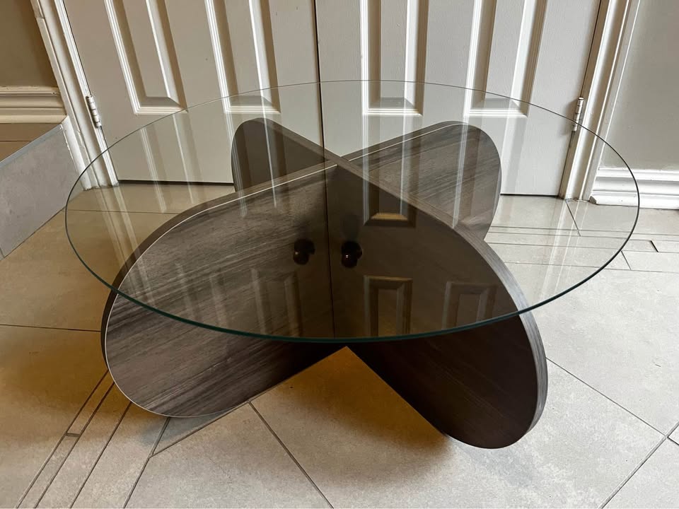 Modern Glass-Top Coffee Table