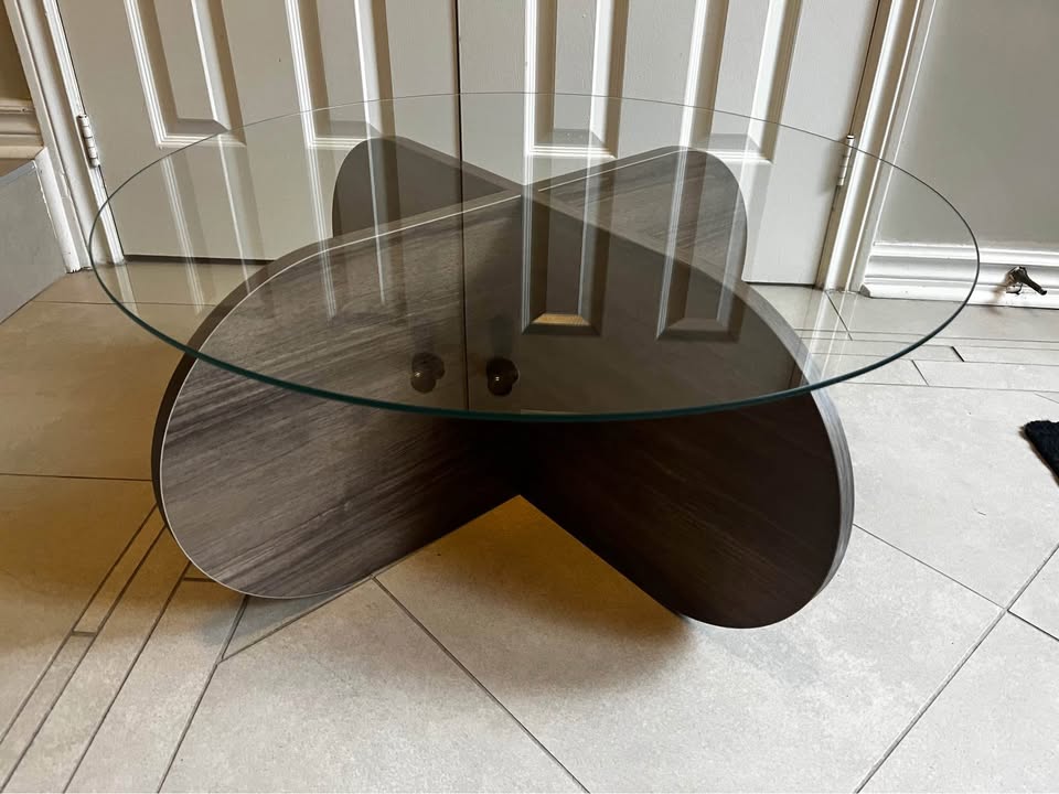 Modern Glass-Top Coffee Table