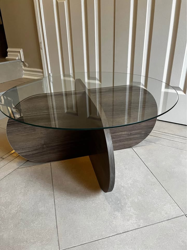 Modern Glass-Top Coffee Table