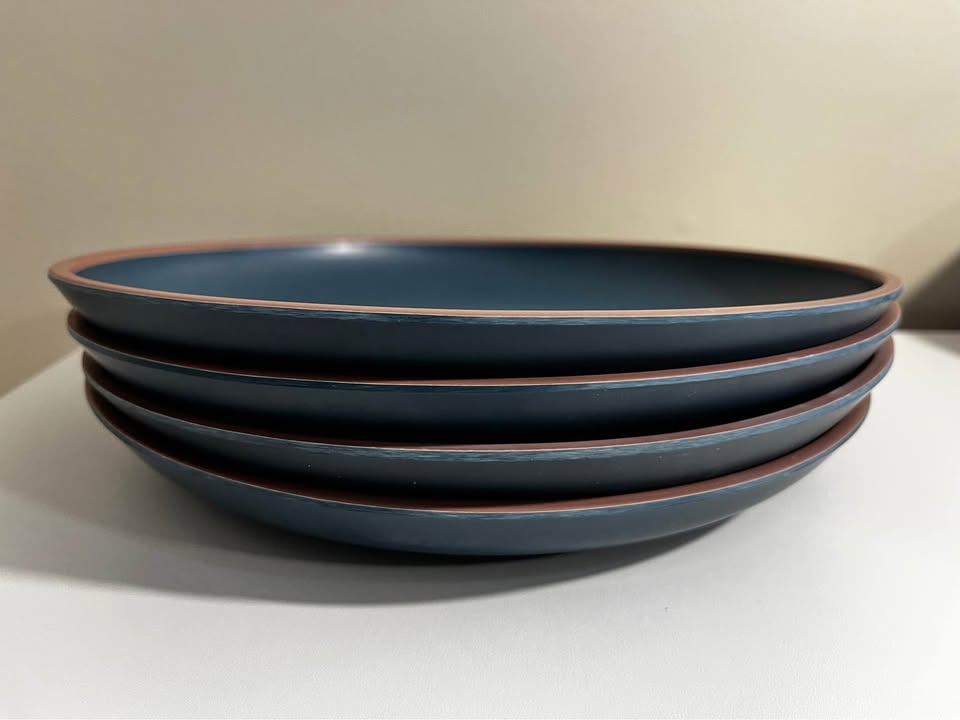 Gibson Home Rockabye 12-Piece Melamine Dinnerware Set – Teal (Open Box)