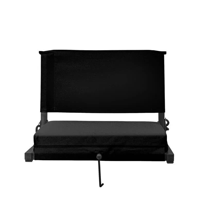 Black Folding Stadium Seat with Cushions – Extra Padded Comfort