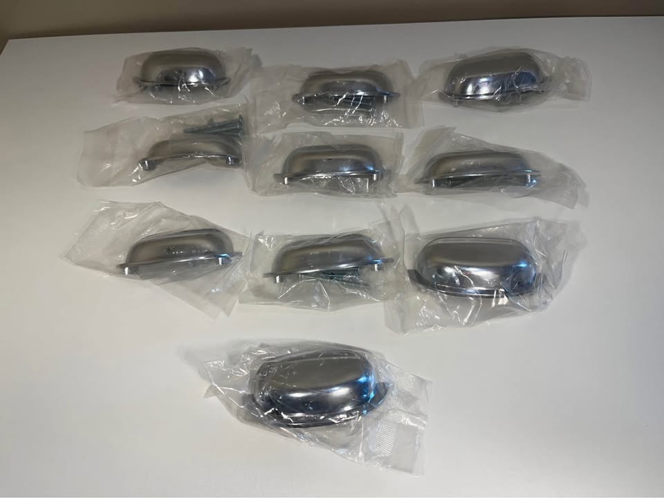 10-Pack Polished Chrome Cup/Bin Pull Handles – 2.5” Center to Center