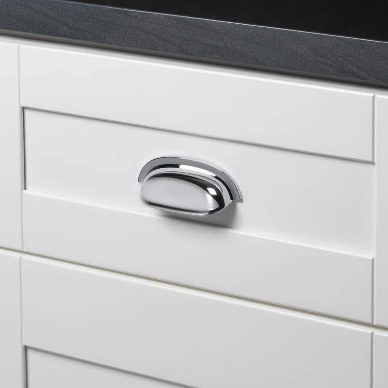 10-Pack Polished Chrome Cup/Bin Pull Handles – 2.5” Center to Center
