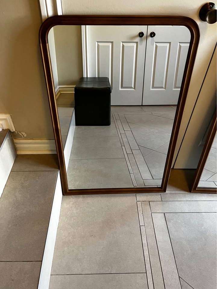 Set of Ancell Solid Wood Rectangle Mirrors – Farmhouse Style