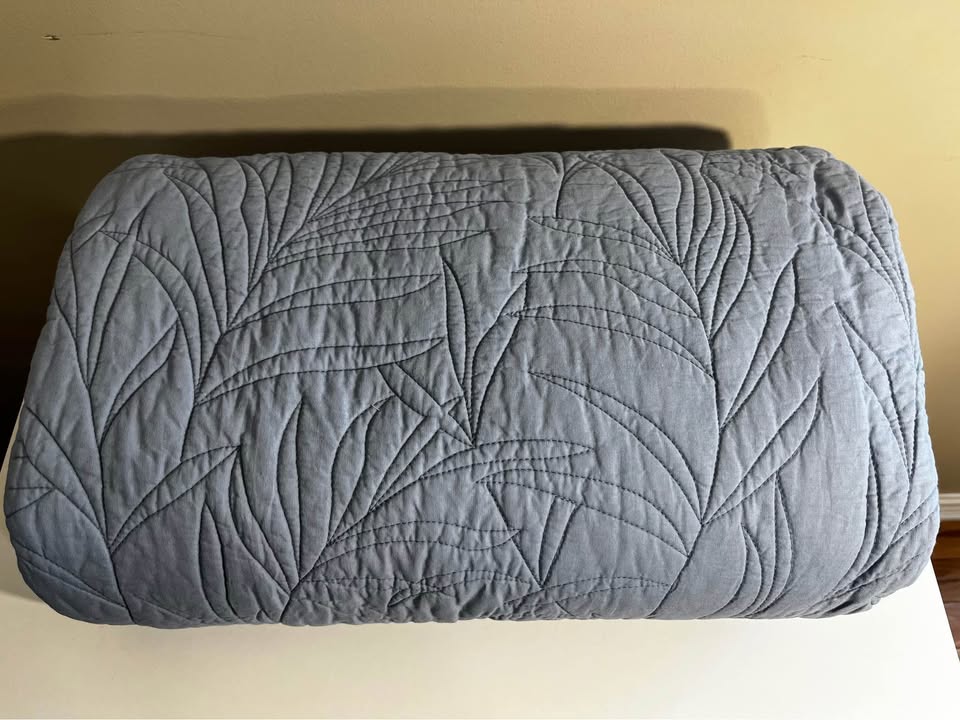 Tommy Bahama Costa Sera Stitch Reversible Cotton Quilt – Blue (Full/Queen)