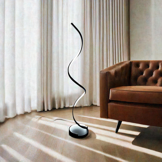 Taquan 63" Spiral LED Floor Lamp